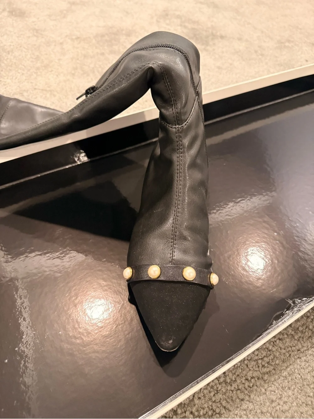 Philosophy Di Lorenzo Serafini Over the Knee Black Boots Size 7.5